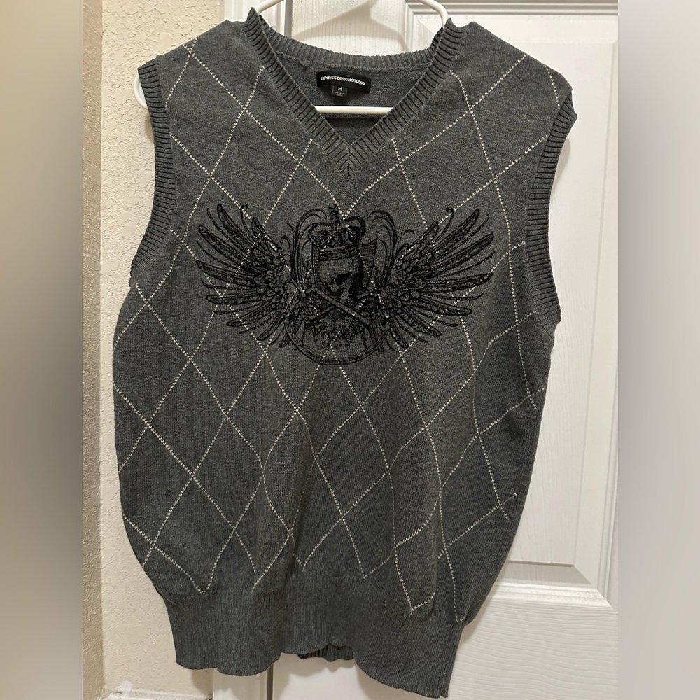 Men’s Express Skull Sweater Vest